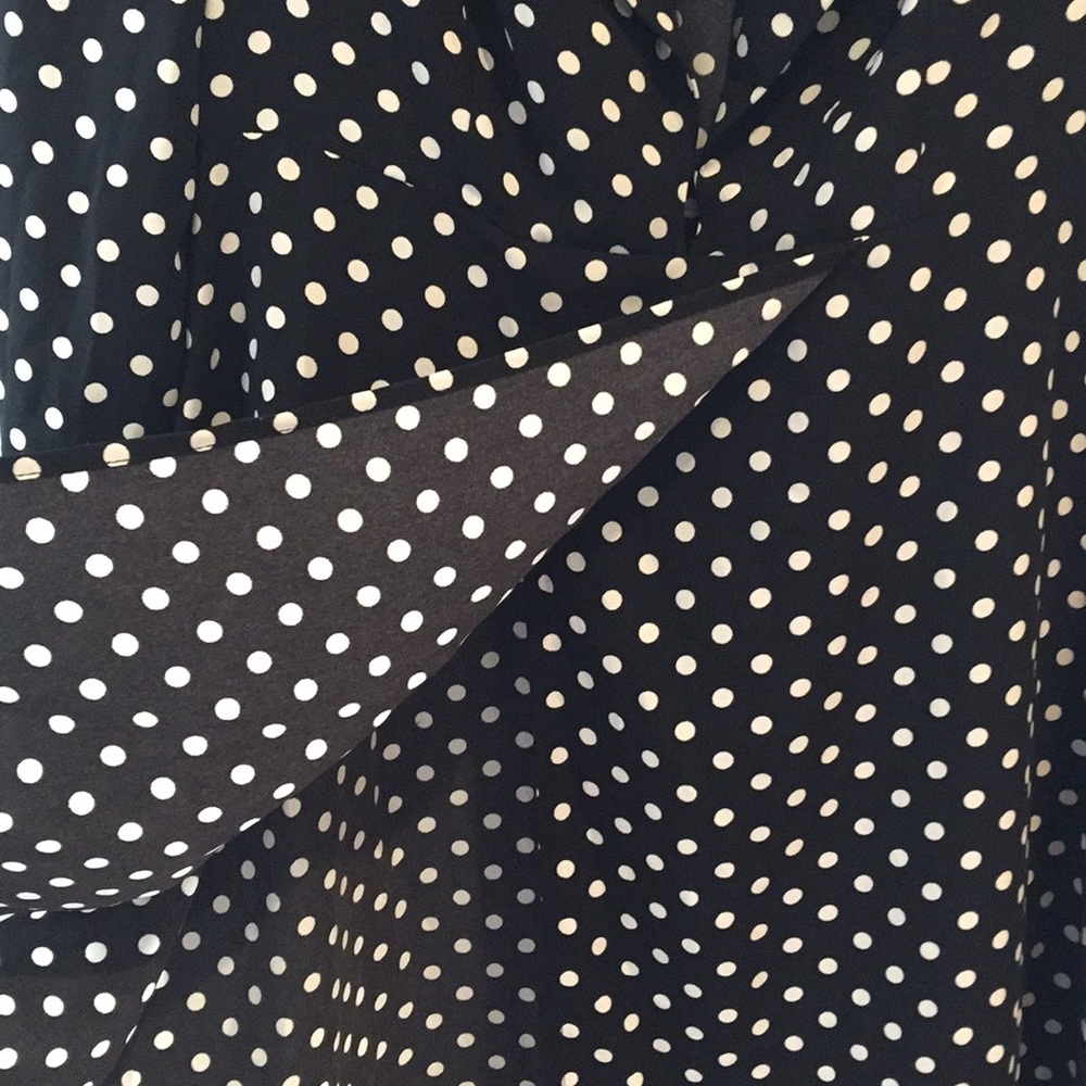 Black polka-dot mid-dress - Picture 4 of 8